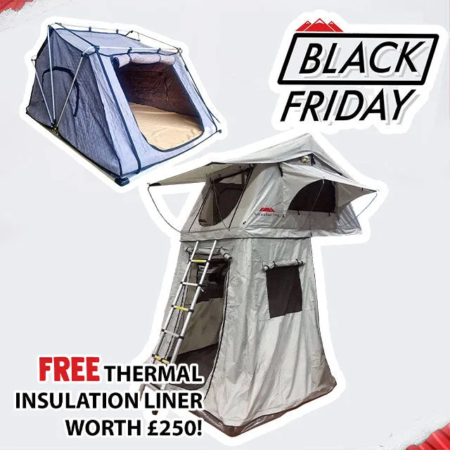 ** BLACK FRIDAY DEAL ** Ventura Deluxe 1.4 Roof Top Tent   Annex   FREE Thermal Liner