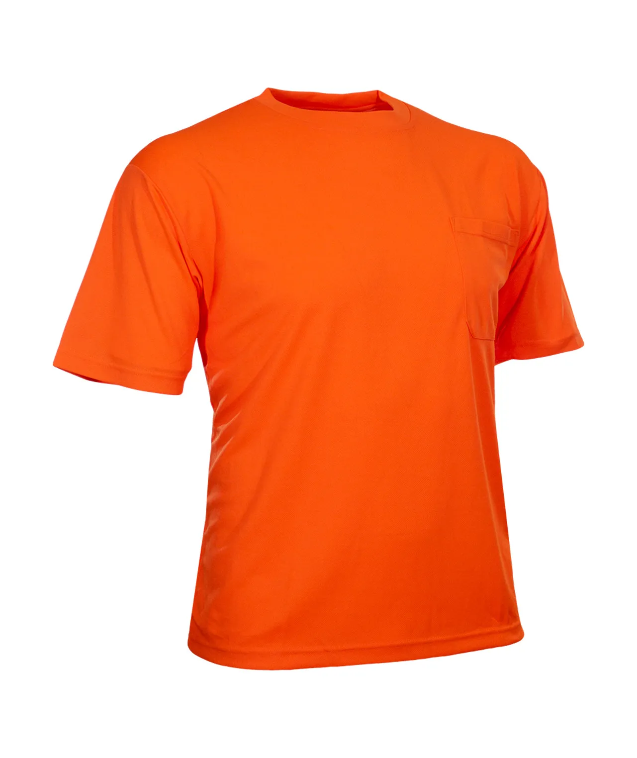 100BNTOR Hi-Vis Orange Birdseye Knit Pocket Safety Shirt