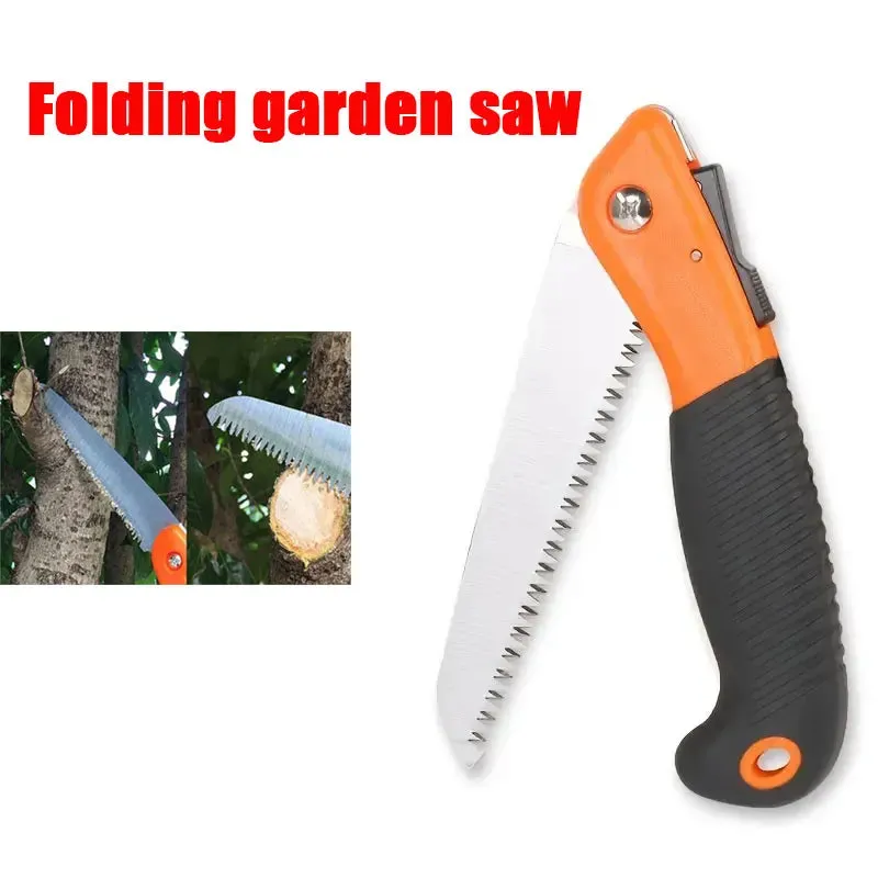 1pc Folding Hand Saw Gardening Camping Outdoor Professional Pruning Folding Saws Razor Tooth Sharp Blade Solid Non-Slip Grip