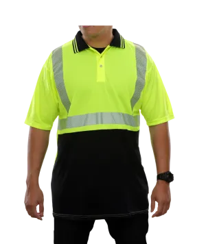 302CTLB Hi-Vis Two-Tone Birdseye Safety Polo Shirt with Comfort Trim by 3MTM