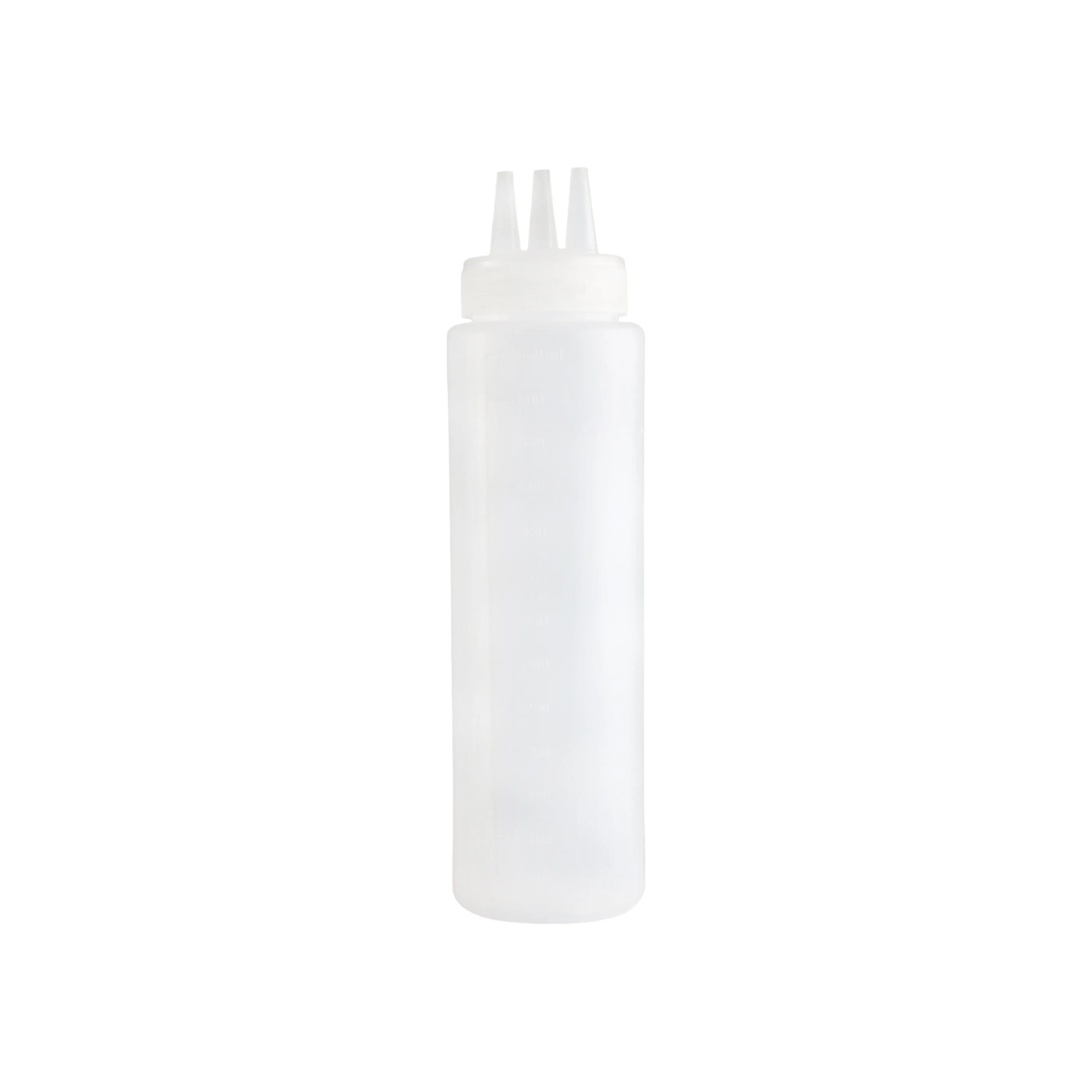 650ml 3-Hole Sauce Condiment Plastic Bottle with Measurements