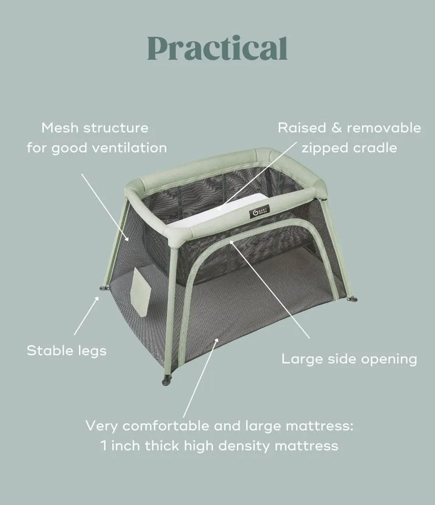 Optimized Title: Babymoov Moov & Comfy 3-in-1 Lightweight Portable Travel Crib for Infants