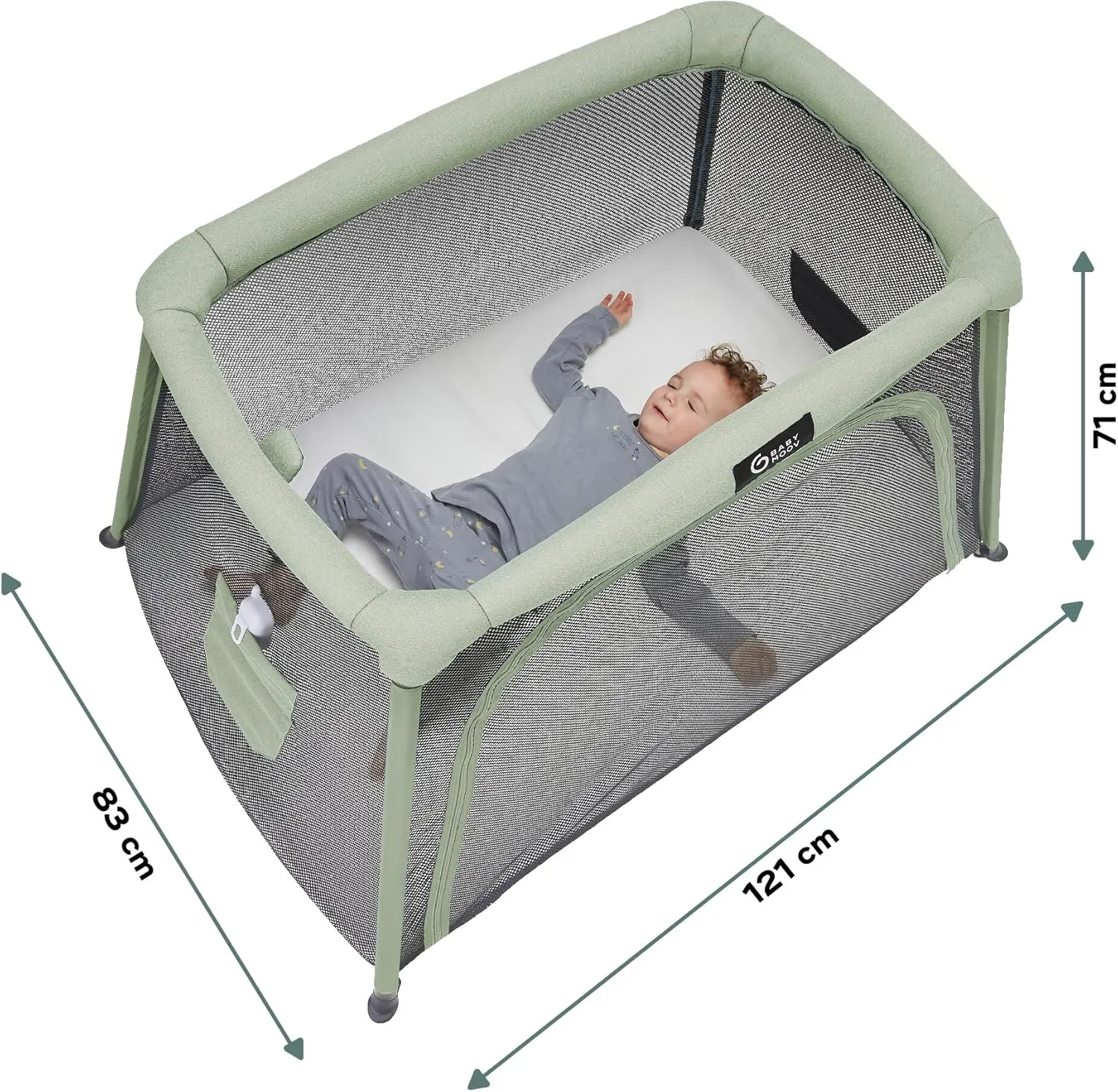 Optimized Title: Babymoov Moov & Comfy 3-in-1 Lightweight Portable Travel Crib for Infants