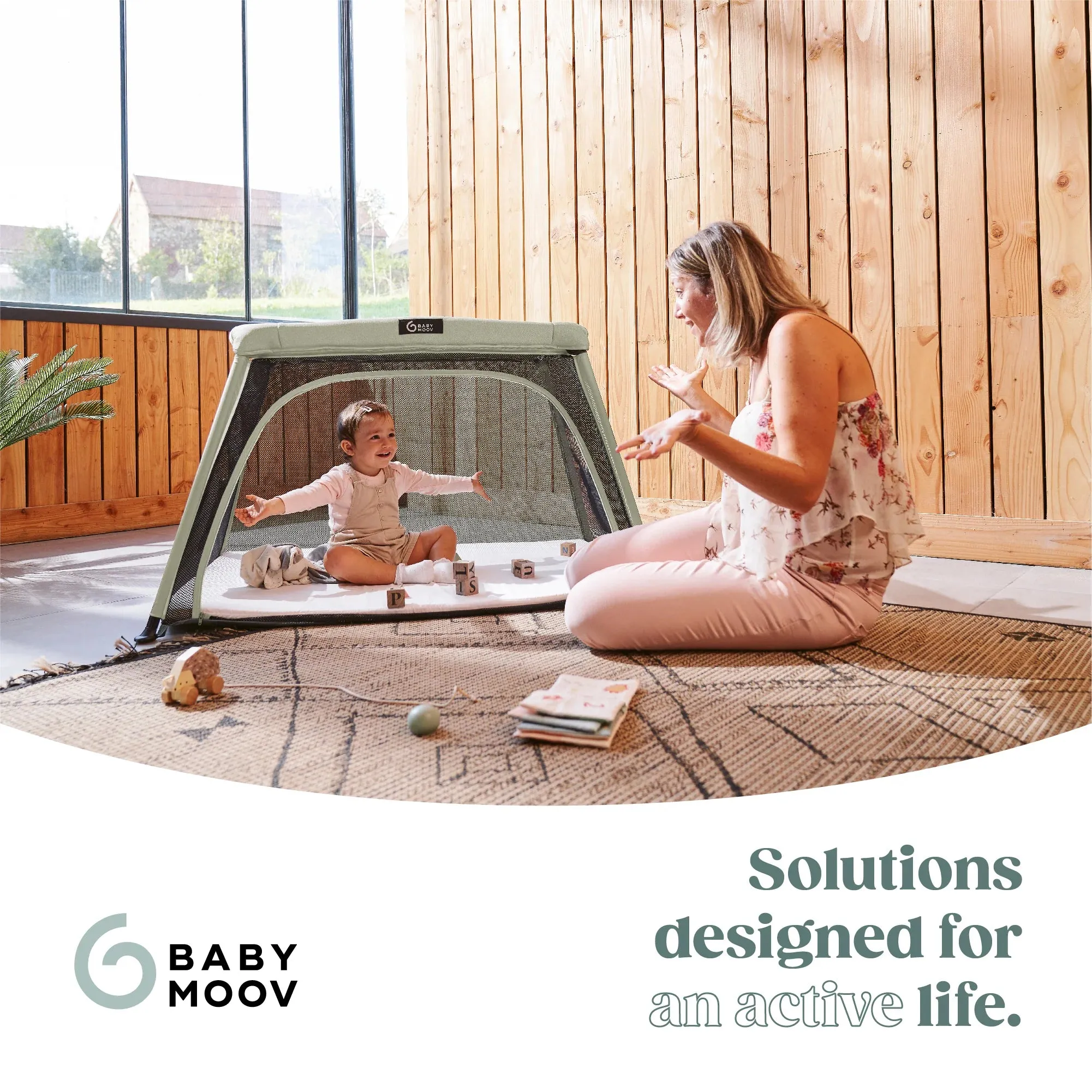 Optimized Title: Babymoov Moov & Comfy 3-in-1 Lightweight Portable Travel Crib for Infants