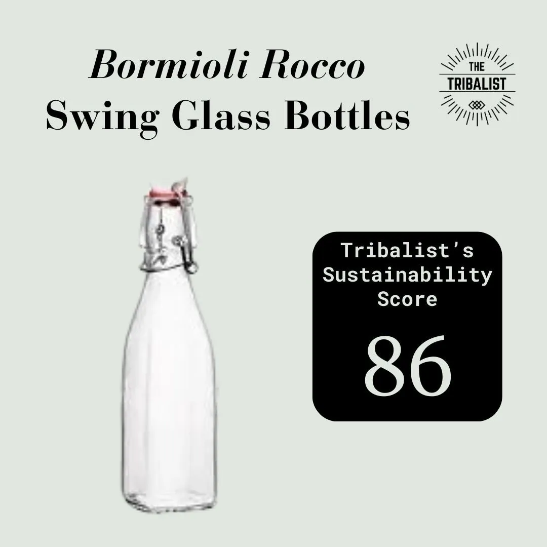 Bormioli Rocco: Square Base Glass Bottles with Swing Top Airtight Hermetic Lid (8.5 Oz, Set of 6)