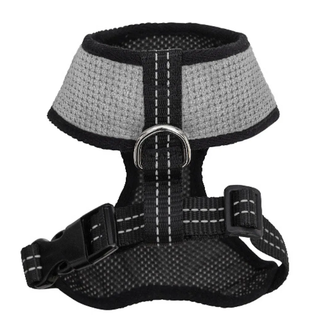 Bowl and Bone Candy Grey Dog Harness