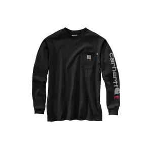 Carhartt FR Force Loose Fit Lightweight Long-Sleeve Graphic T-Shirt Black