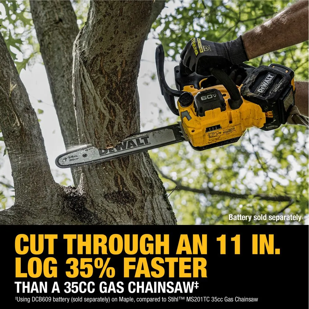 DeWALT DCCS674B 60V MAX 14" Cordless Brushless Top Handle Chainsaw - Bare Tool