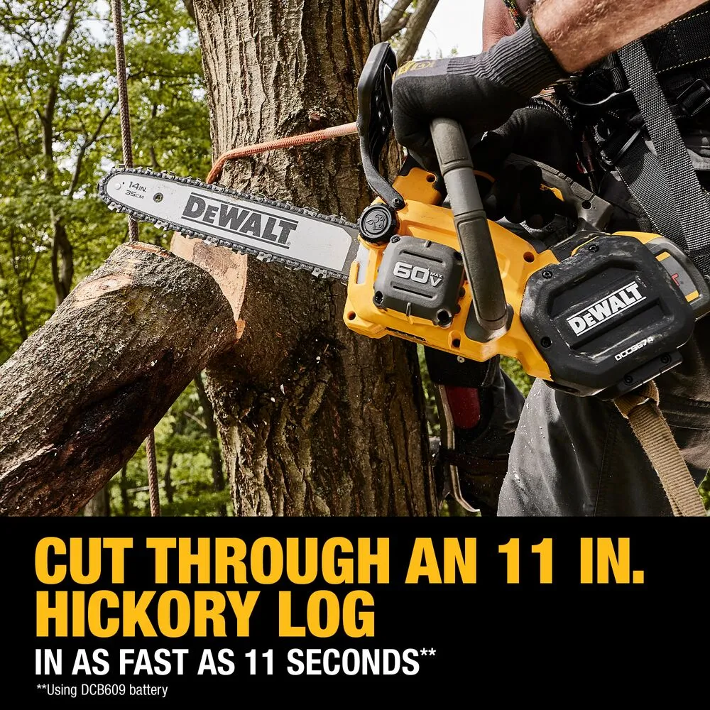 DeWALT DCCS674X2 60V MAX 14" Cordless Brushless Top Handle Chainsaw Kit