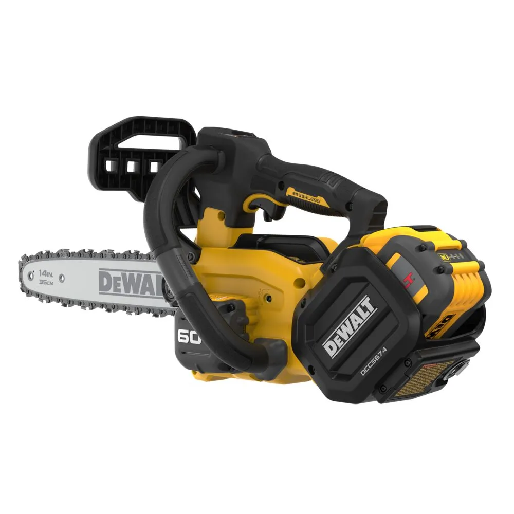 DeWALT DCCS674X2 60V MAX 14" Cordless Brushless Top Handle Chainsaw Kit