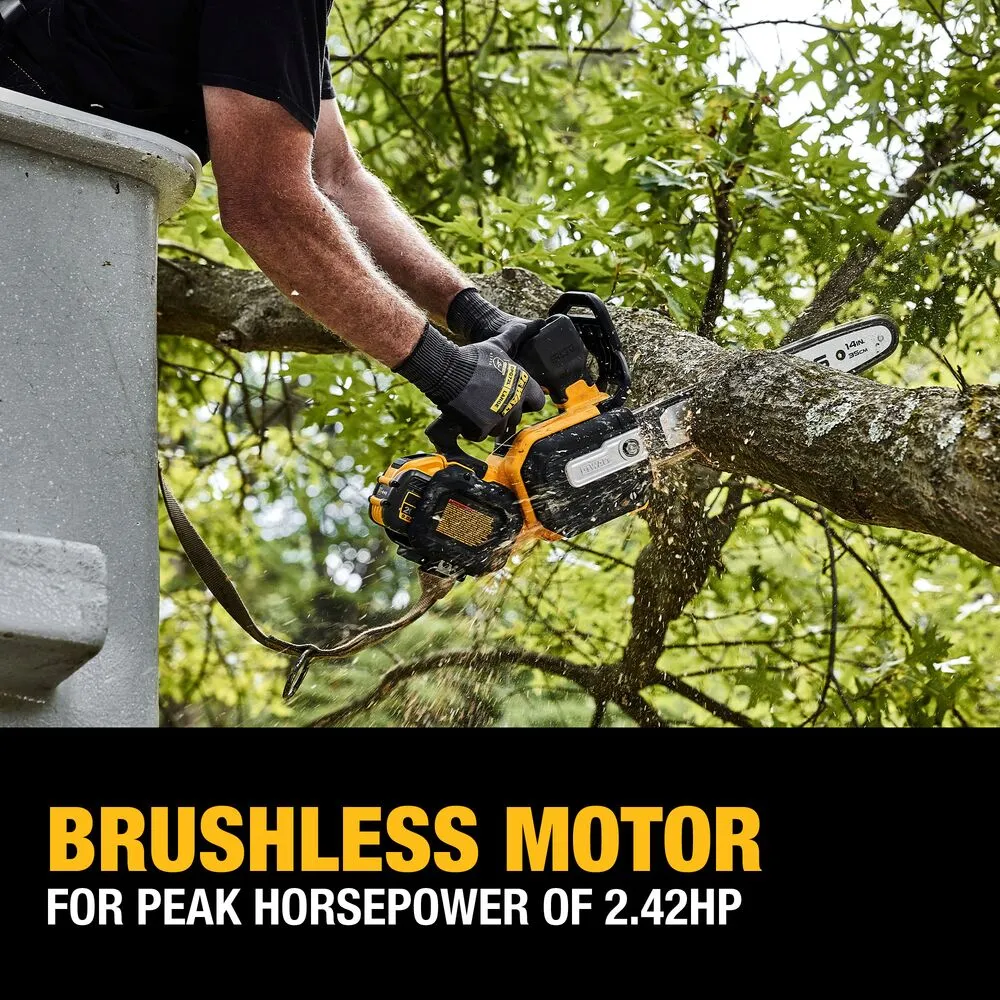 DeWALT DCCS674X2 60V MAX 14" Cordless Brushless Top Handle Chainsaw Kit