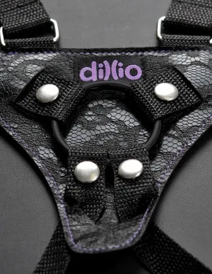 Dillio 6 Strap On Suspender Harness Set Purple "