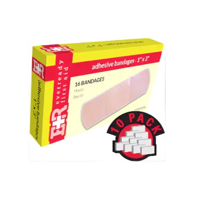 Ever Ready First Aid Adhesive Bandages, Sheer Plastic, 1" x 3", in Kit Unit Box, 16's