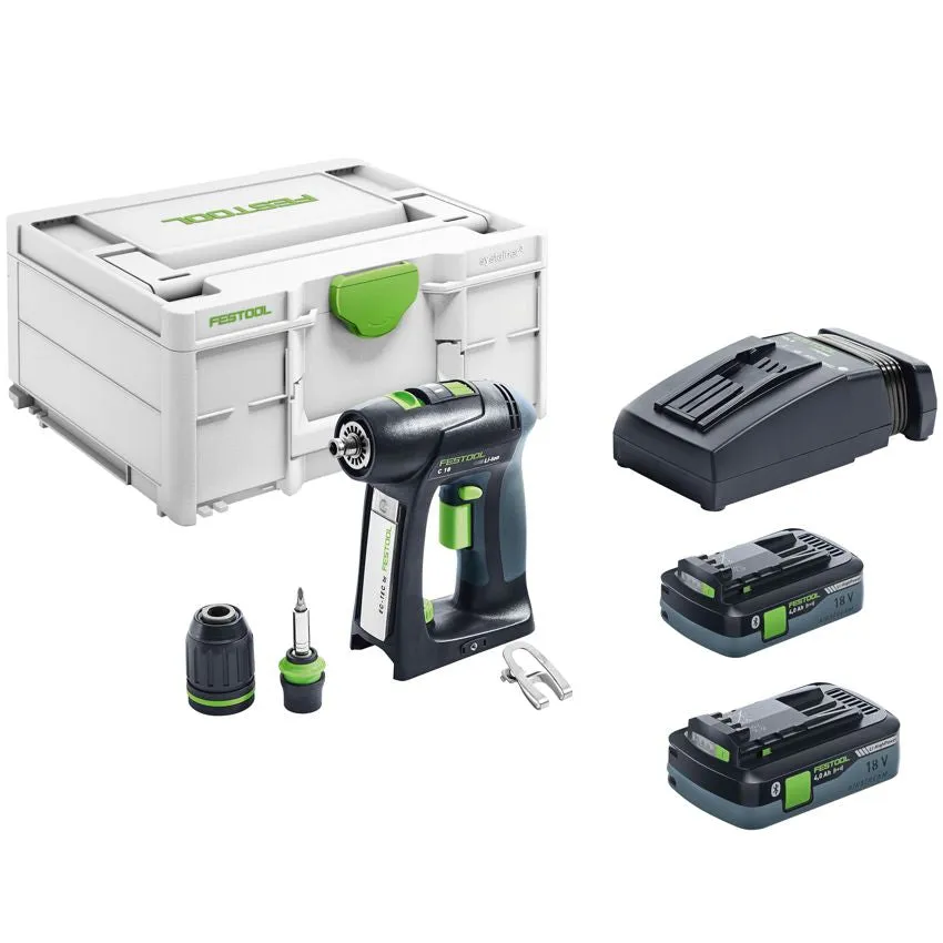 FESTOOL FESTOOL CORDLESS DRILL C 18 HPC 4.0 I-PLUS FES576435