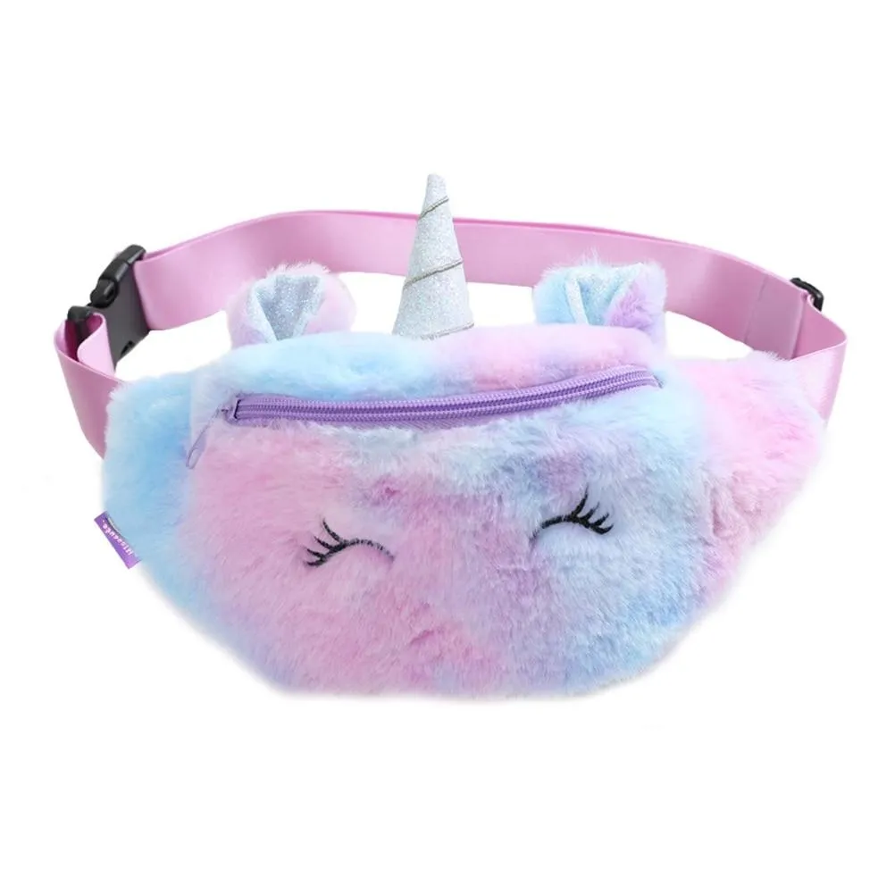 Fuzzy Unicorn Fanny Packs