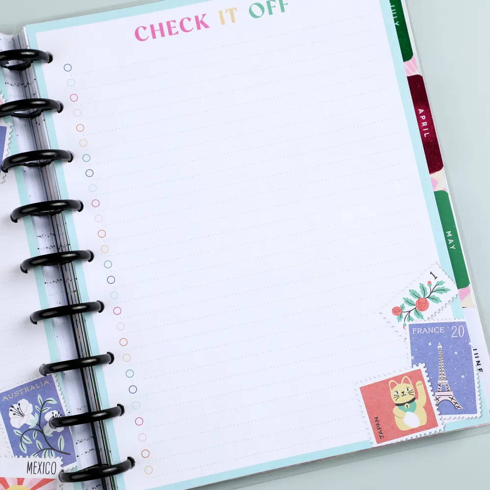 Happy Planner x Tània Garcia Bright Travels - Bullet List Classic Filler Paper - 40 Sheets