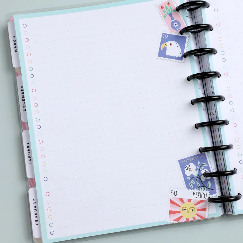 Happy Planner x Tània Garcia Bright Travels - Bullet List Classic Filler Paper - 40 Sheets