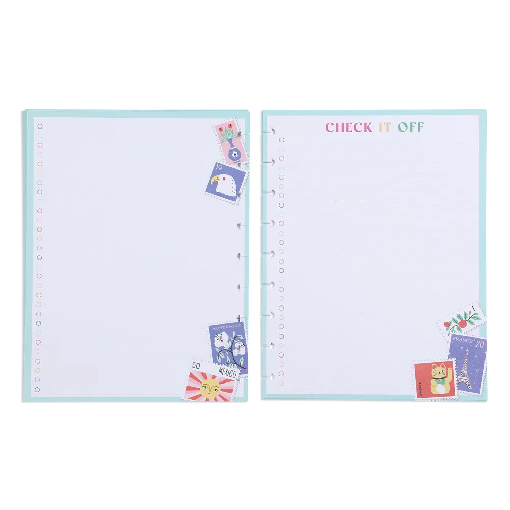 Happy Planner x Tània Garcia Bright Travels - Bullet List Classic Filler Paper - 40 Sheets