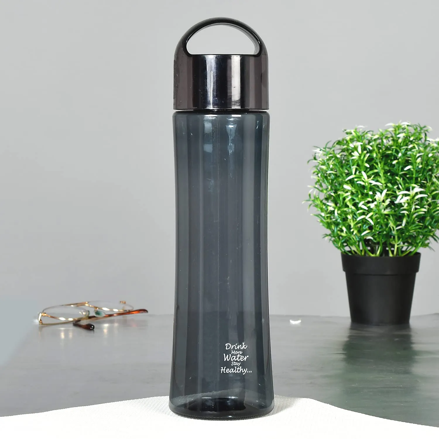 Heart Home Plastic Water Bottle- 1 Litre (Grey)