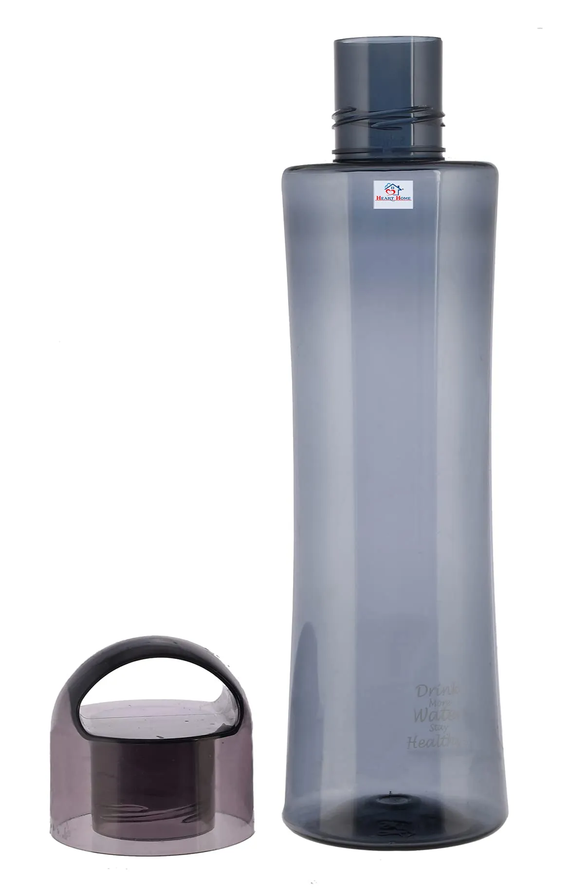 Heart Home Plastic Water Bottle- 1 Litre (Grey)