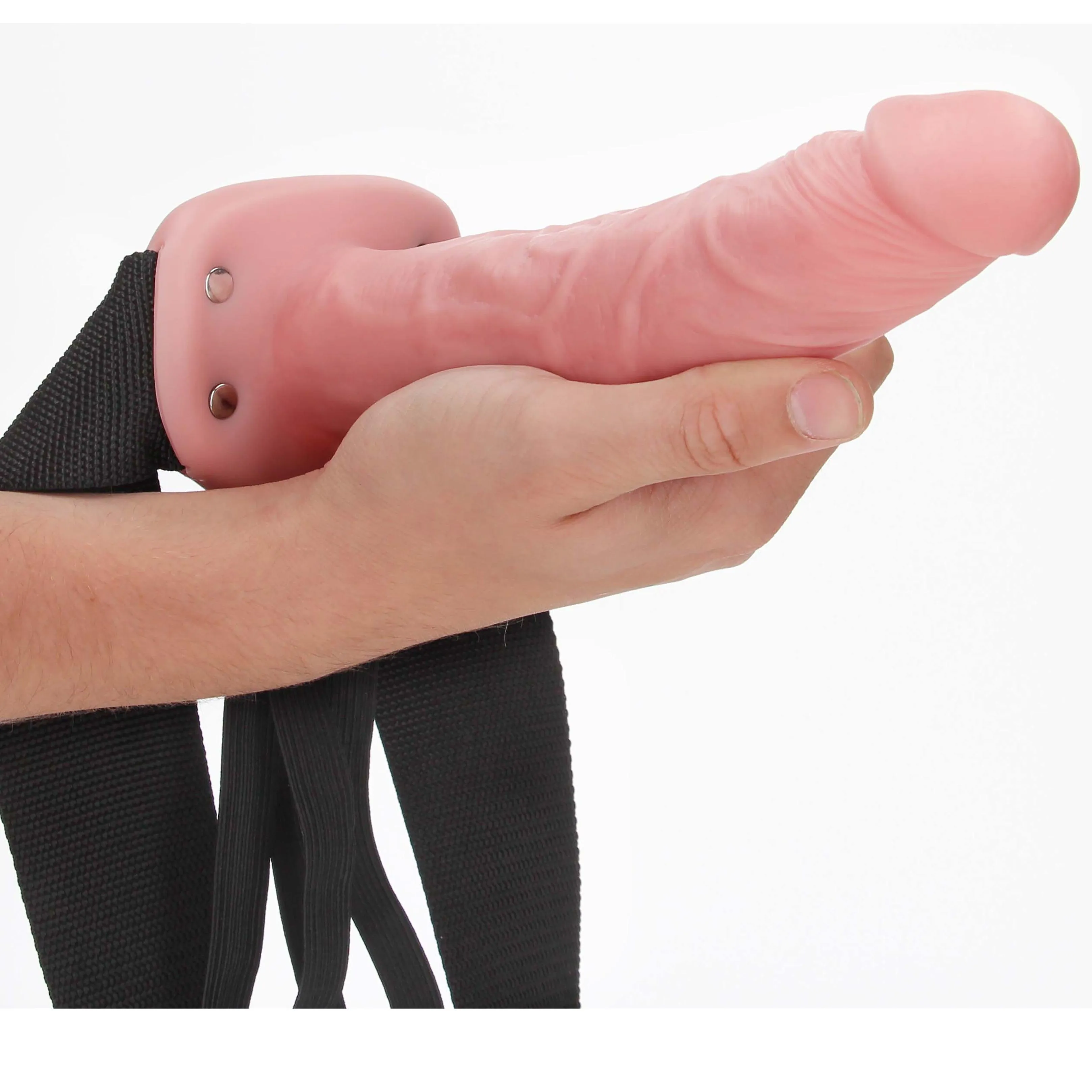 Hollow Strap-on Without Balls 8 Inch - Flesh