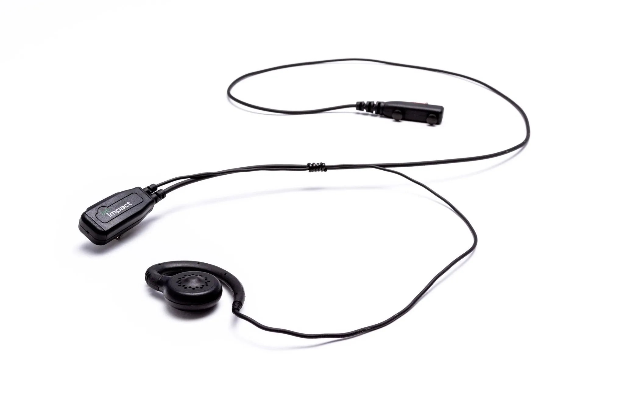 Impact Silver Series 1-Wire Surveillance Kit for Two-Way Radio with OEM Style Swivel Ear Hook HYT2-S1W-EH5