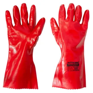 Jefferson PVC Gauntlet Safety Work Gloves 14"