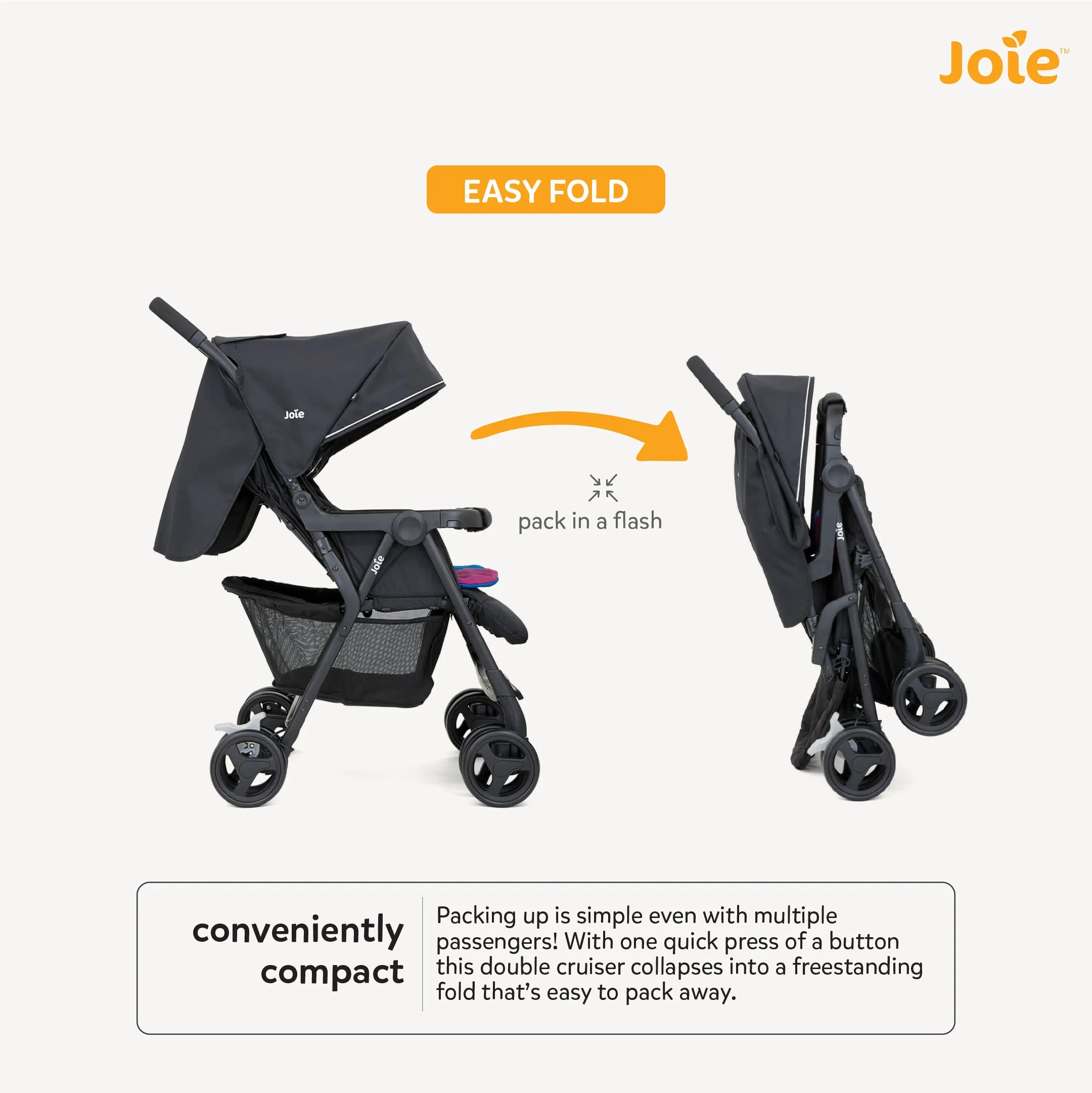 Joie Stroller Aire Twin (Birth to 36 Months) - Distressed Box