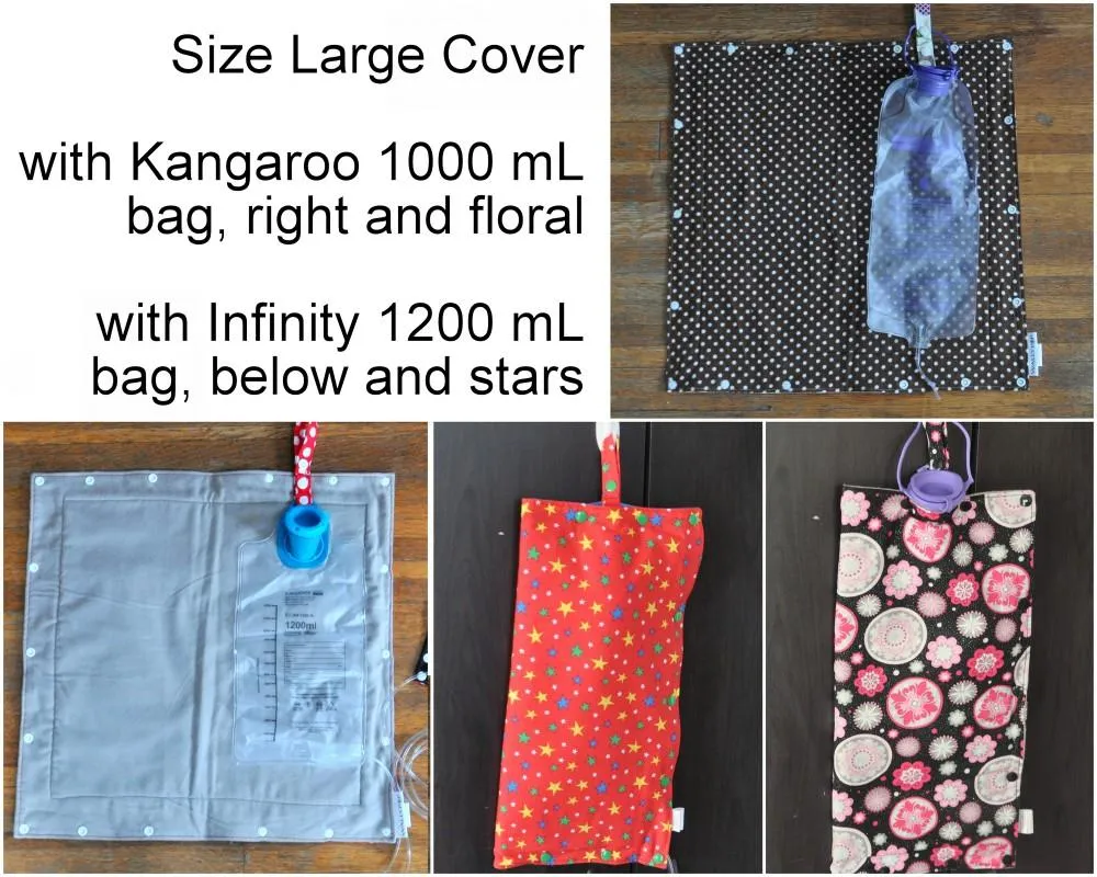 Manta size Large Insulated Feeding Pump Bag Cover / IV bag cover. Ready to ship.