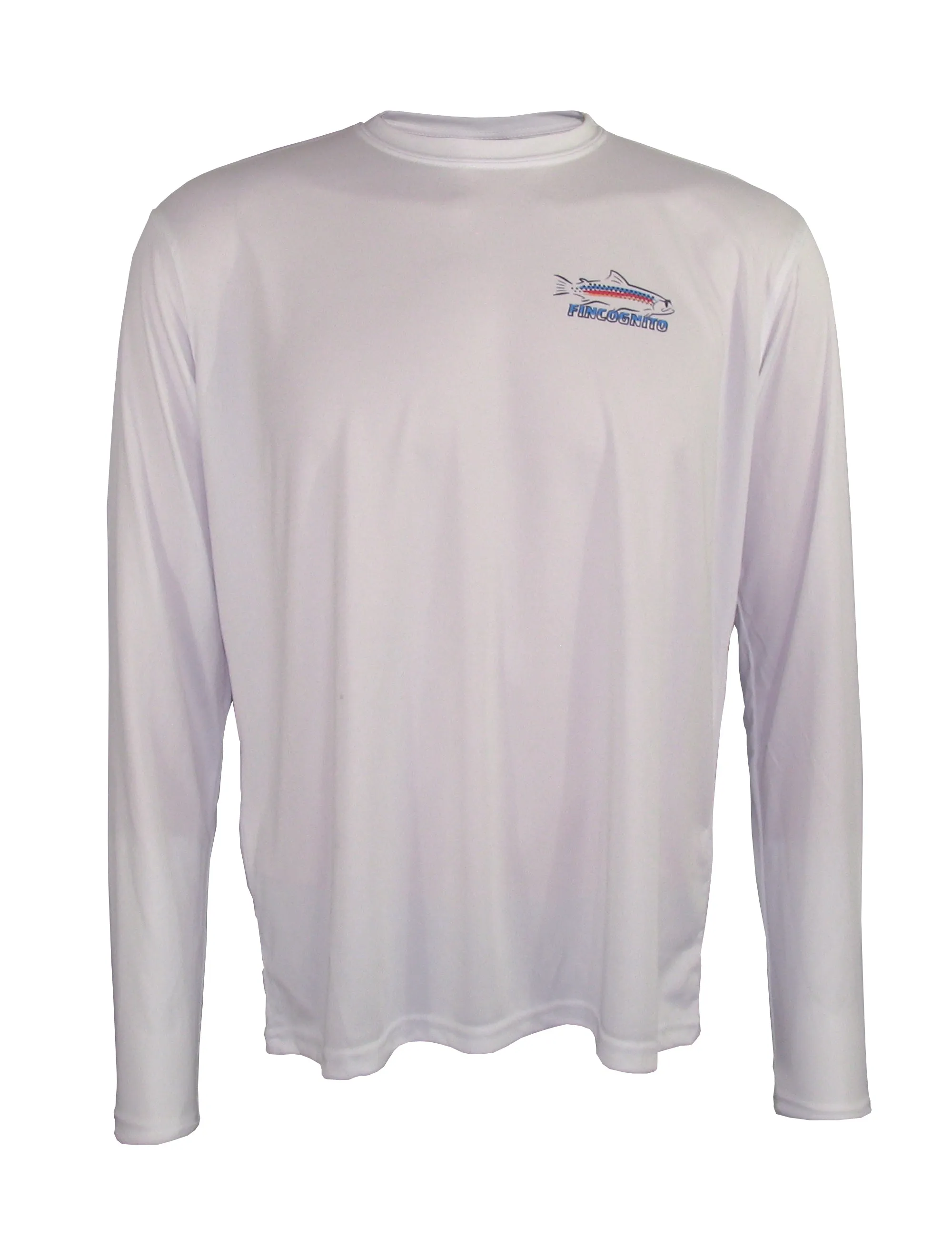 Men's Sun Protective Fishing Shirt White/Tarpon Layup