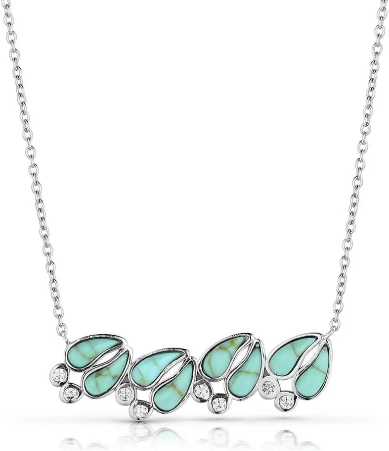 Montana Silversmiths Kristy Titus Pursue The Wild Tracker's Trail Turquoise 17" Necklace