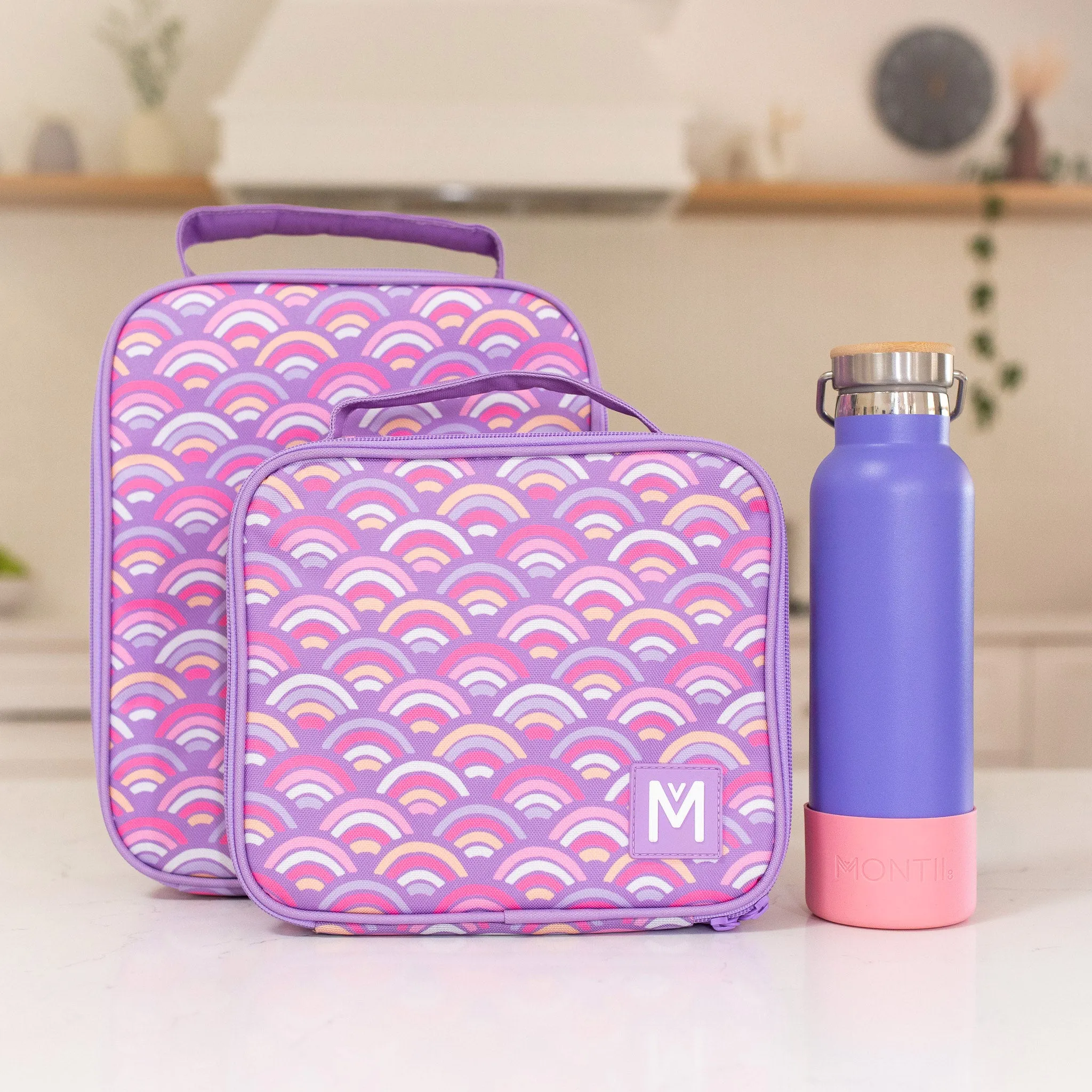 MontiiCo Large Insulated Lunch Bag - Rainbow Roller