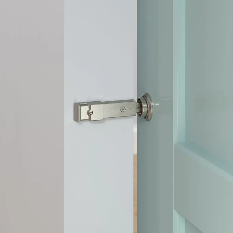 National Hardware Satin Nickel Steel/Zinc Sliding Door Lock