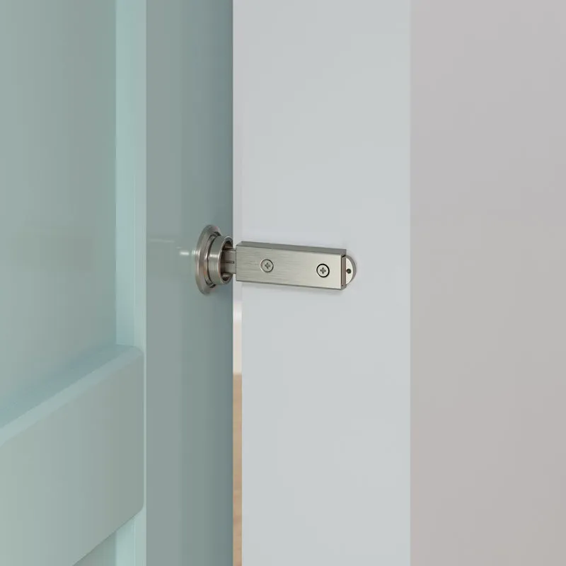 National Hardware Satin Nickel Steel/Zinc Sliding Door Lock