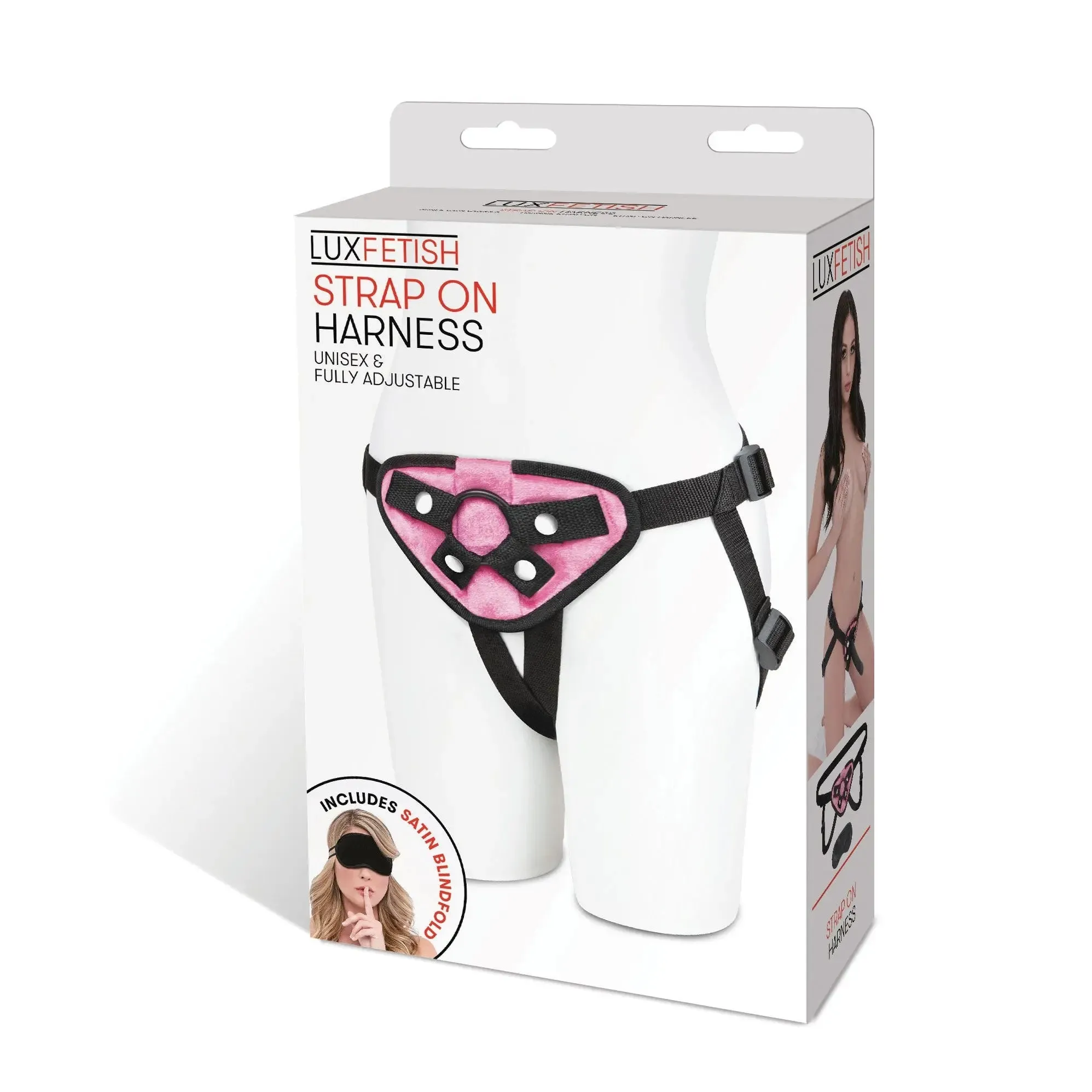 Pink Velvet Strap-on Harness