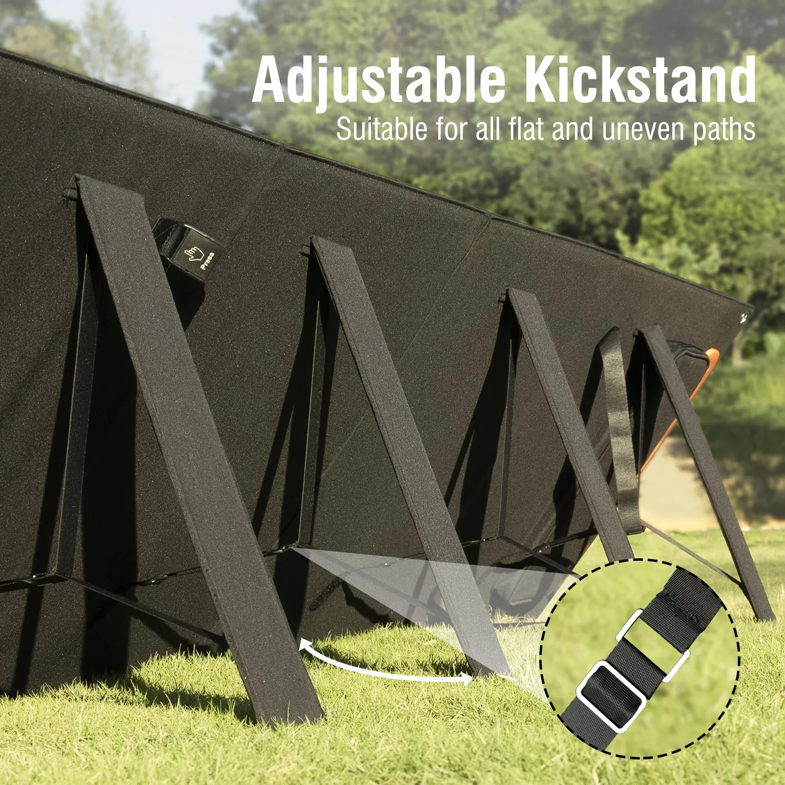 Raddy SP200 Foldable Solar Panel | 200W | IP67 Waterproof | USB & QC & MC4 Output | Adjustable Stand [DISCONTINUED]