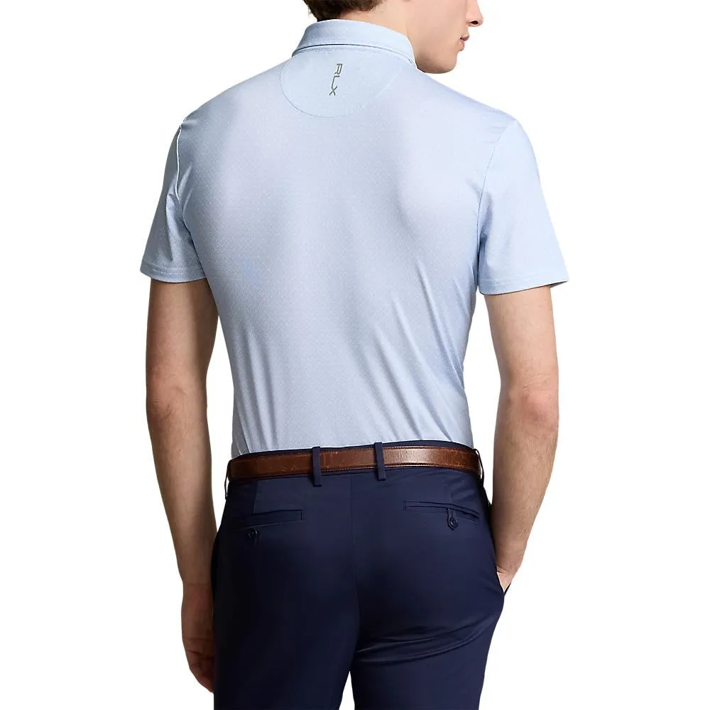 RLX Ralph Lauren Printed Lightweight Airflow Performance Golf Shirt - Office Blue Tee Time