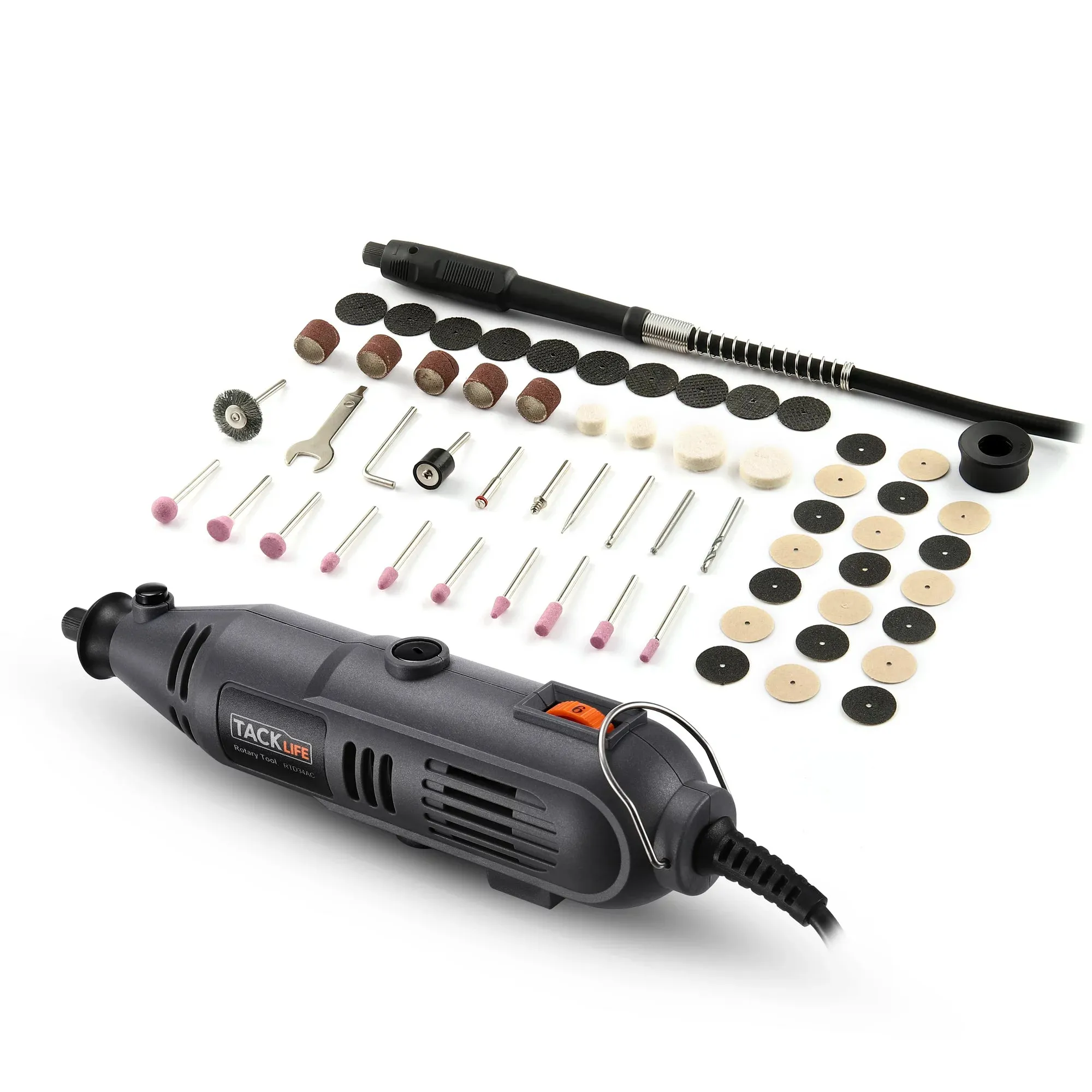 Rotary Tool With Flex Shaft, 135W Power Variable Speed