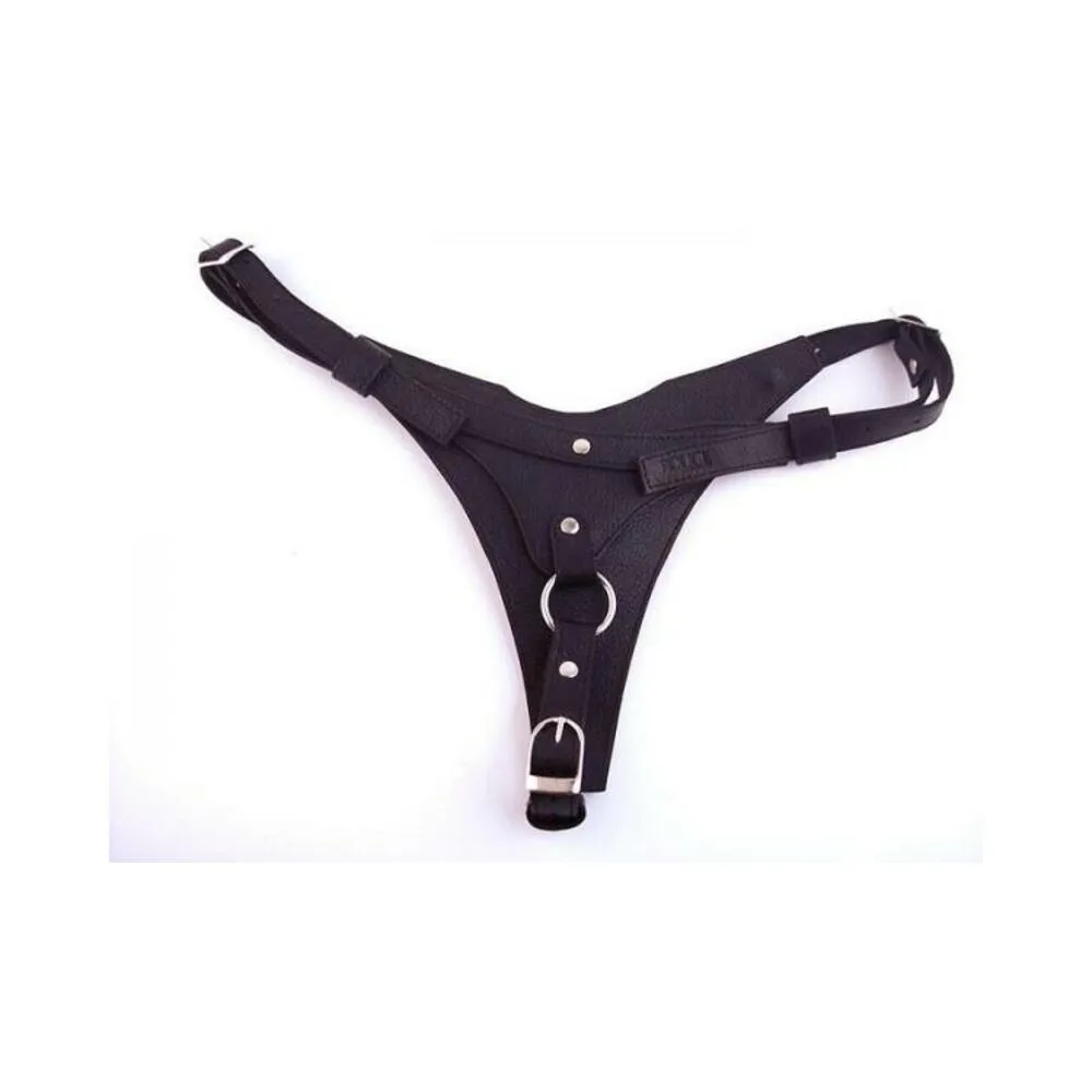 Rouge Female Dildo Harness Black