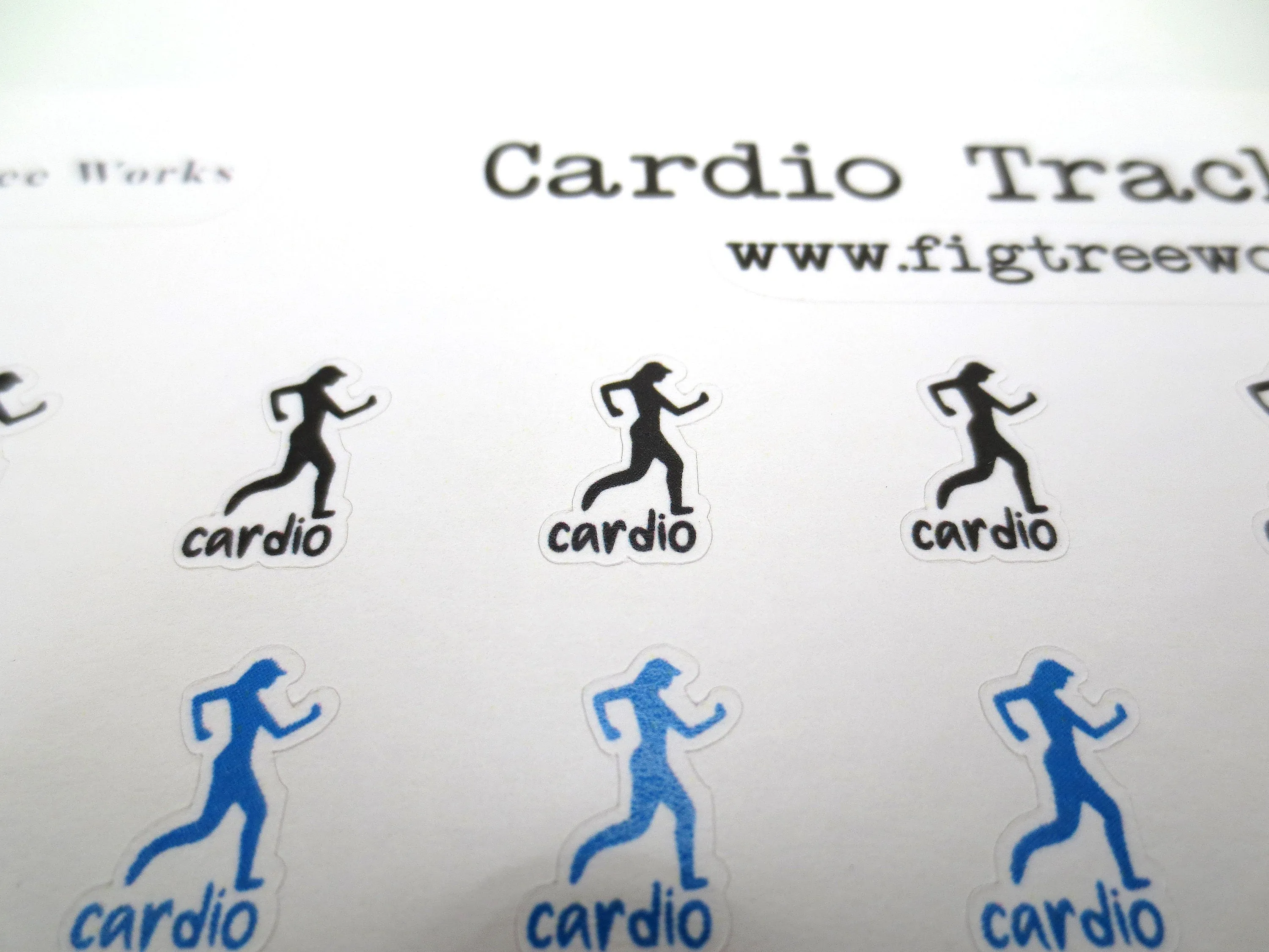 Running Stickers  | Cardio Running Tracker Sticker Sheet, Kiss Cut, Matte Finish