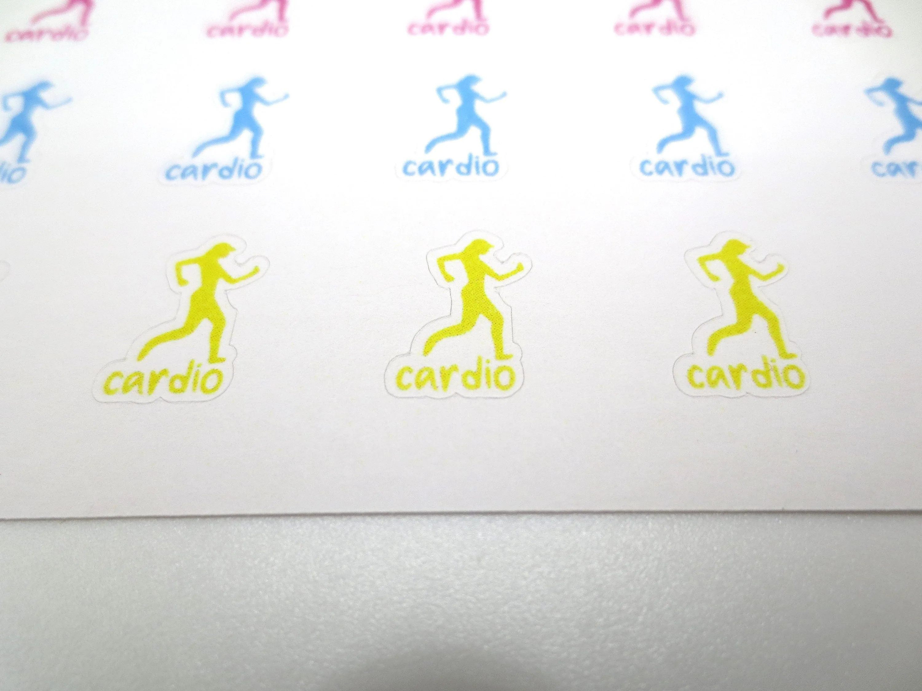 Running Stickers  | Cardio Running Tracker Sticker Sheet, Kiss Cut, Matte Finish