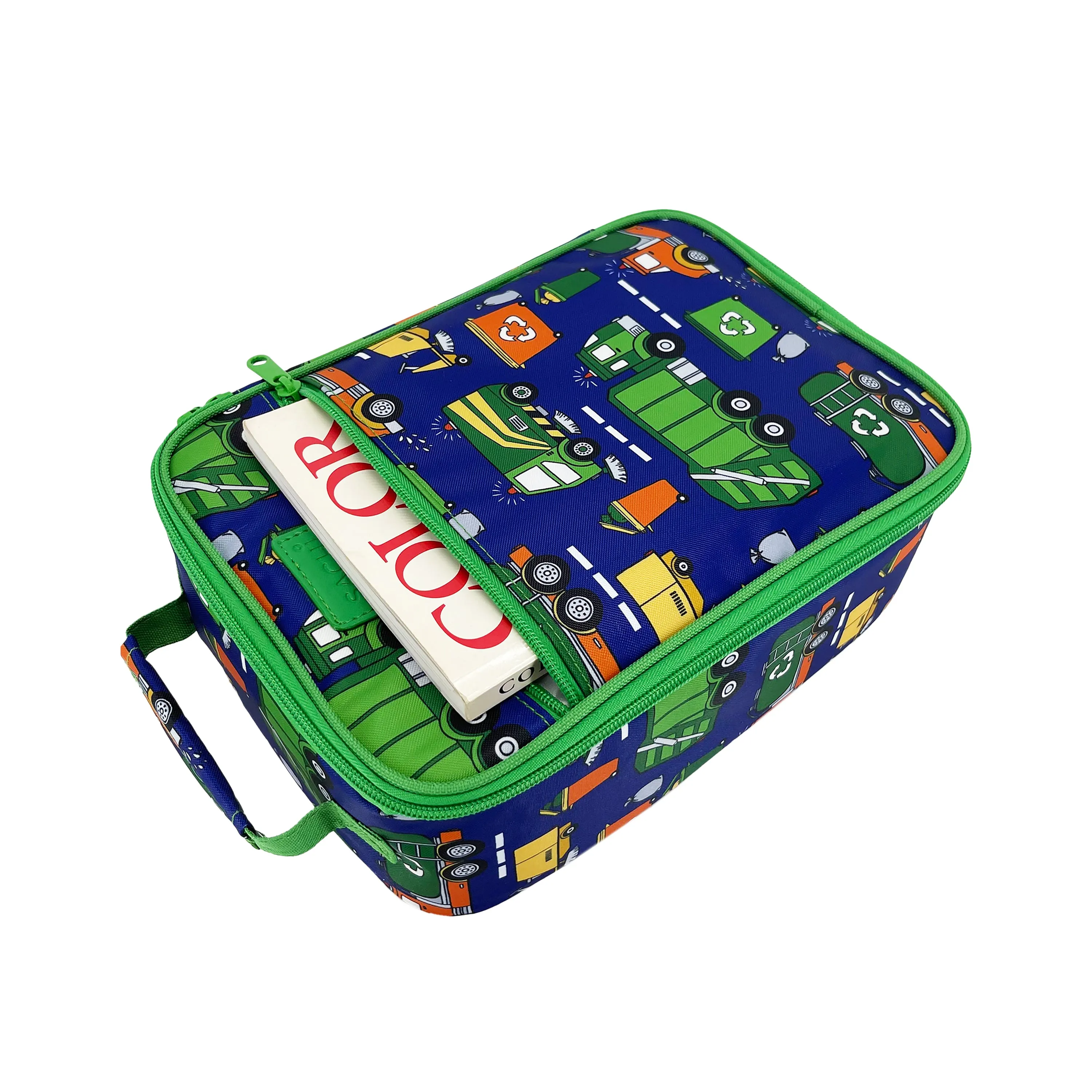 Sachi Insulated Lunch Bag & Bottle Bundle - Garbage Trucks