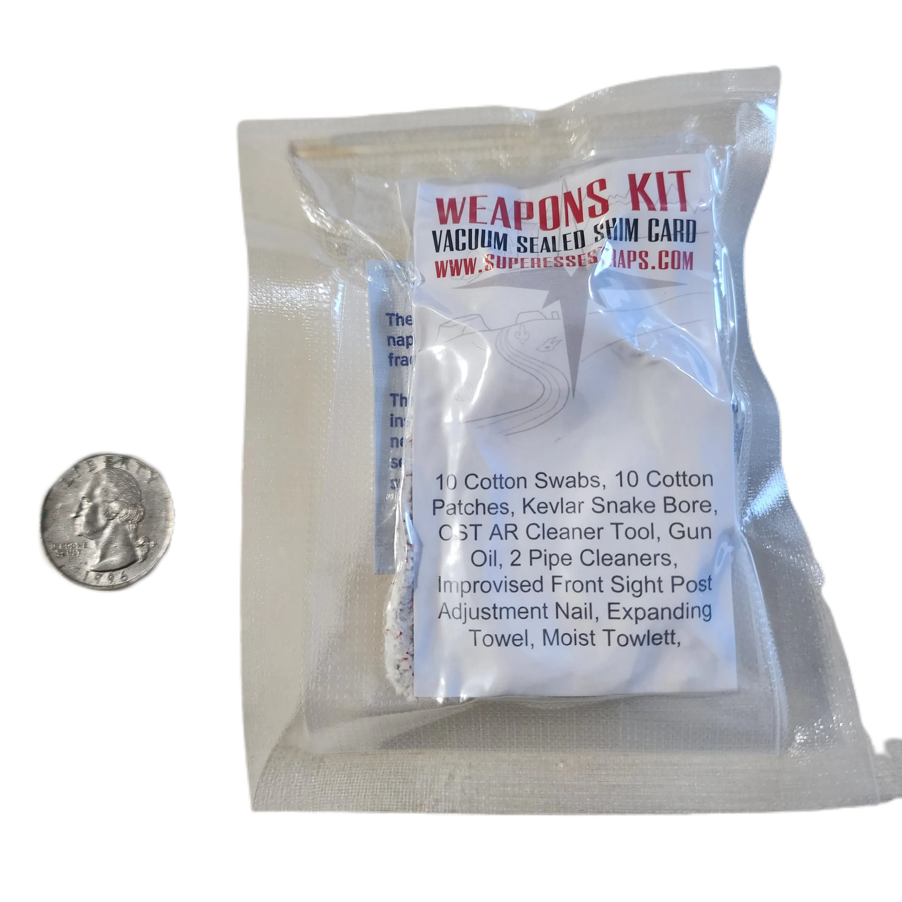 Shim Personal Survival Cards - Wallet Size Vacuum Sealed Survival Packets