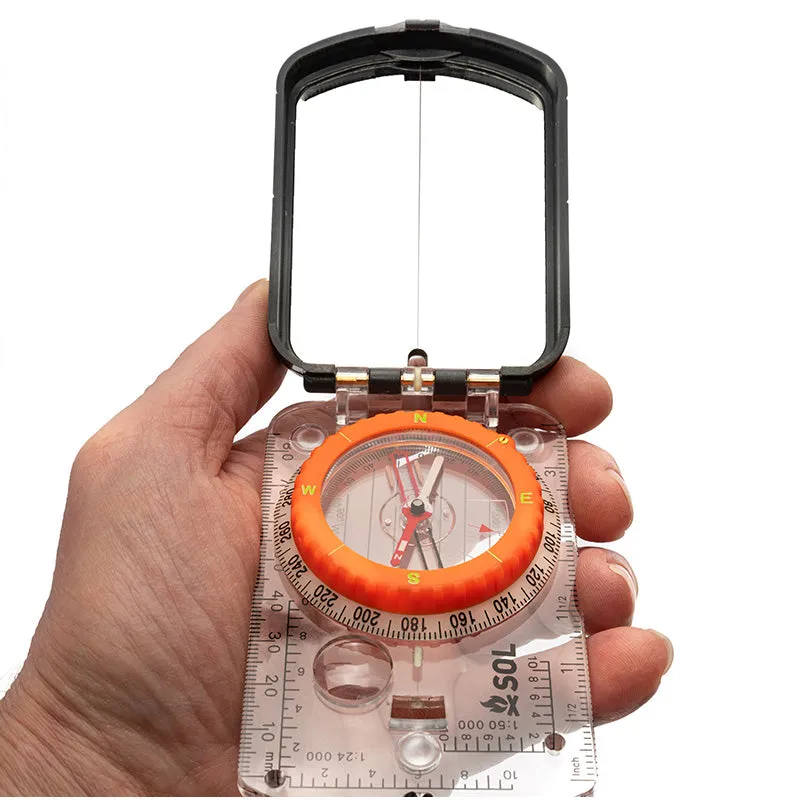 SOL Sighting Compass with Mirror