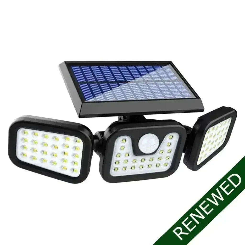 Solar Foldable Motion Sensor Light Waterproof with 2400mAh Battery (Renewed)