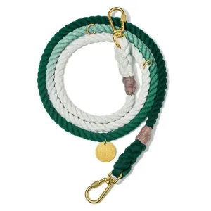 Teal Ombre Cotton Rope Dog Leash, Adjustable