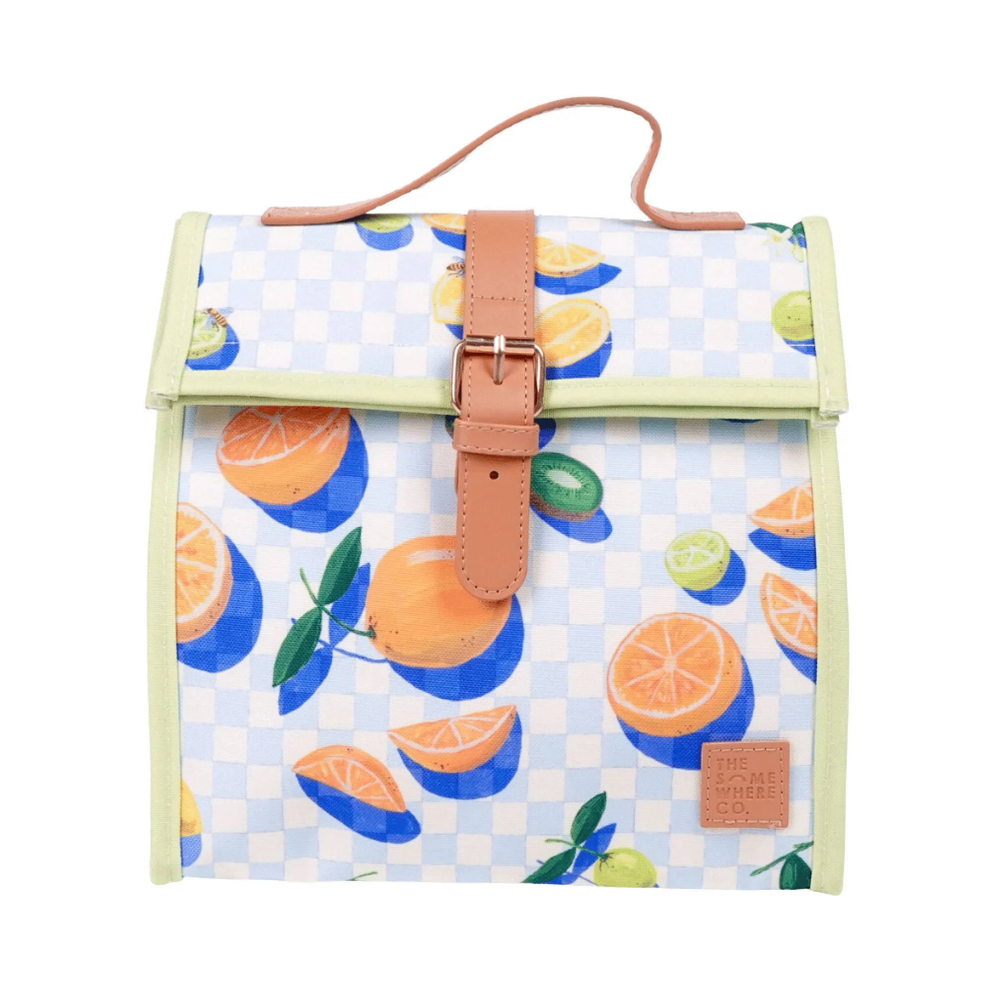 The Somewhere Co. Insulated Lunch Satchel - Sorrento Citrus