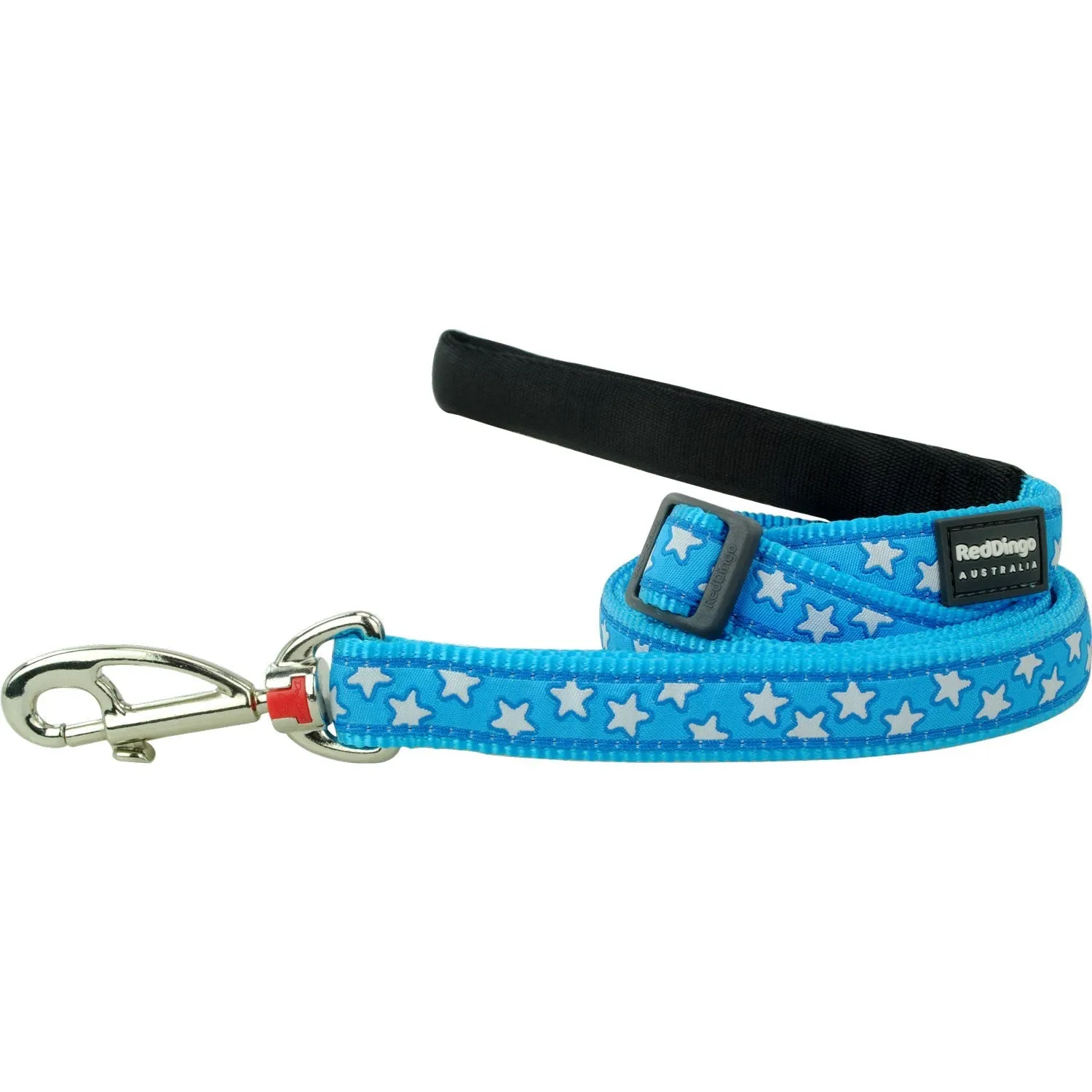 White Star On Turquoise Dog Leash