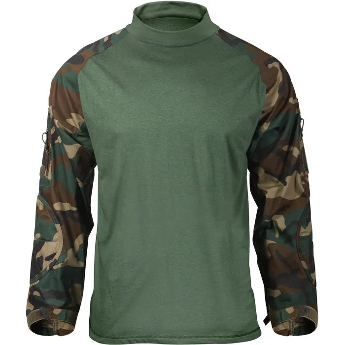 Woodland Camouflage - Military Tactical Lightweight Flame Resistant Combat Shirt